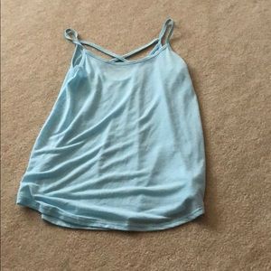 Thin Striped Aqua Tank